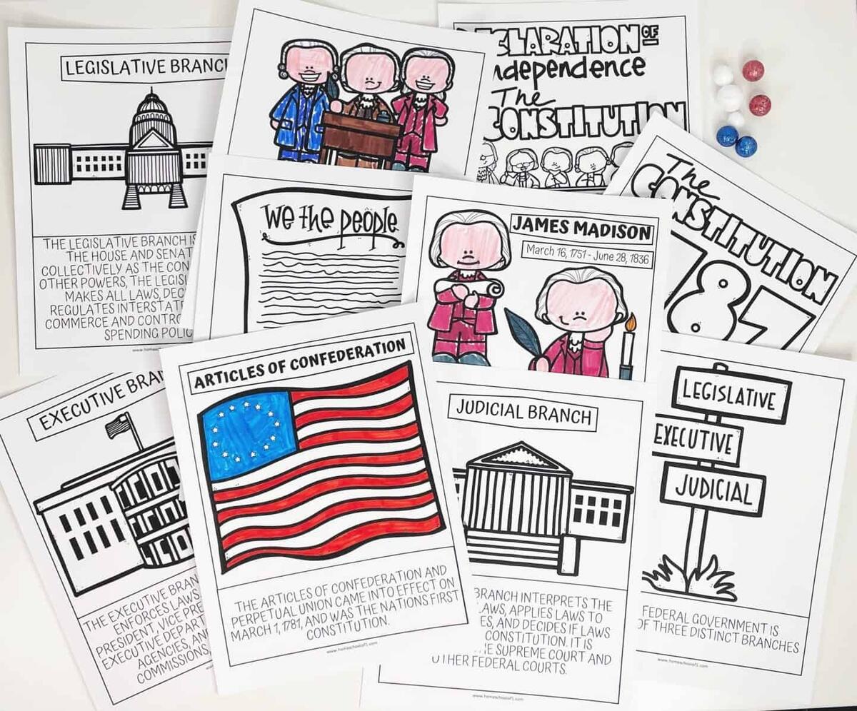 10 Free Constitution Coloring Pages 10 Free Constitution Coloring Pages