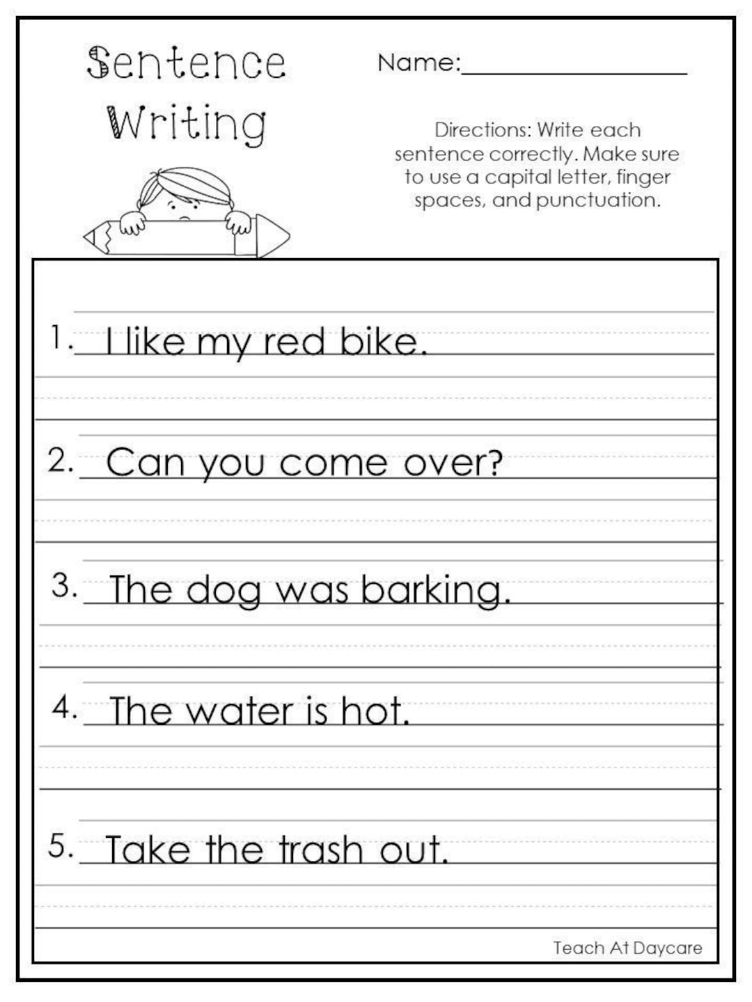 Correct The Sentences Worksheets 10 Page Printable For 1st And 2nd Grade ELA Students ELA Worksheets Sentence Writing ELA Teacher Print Etsy