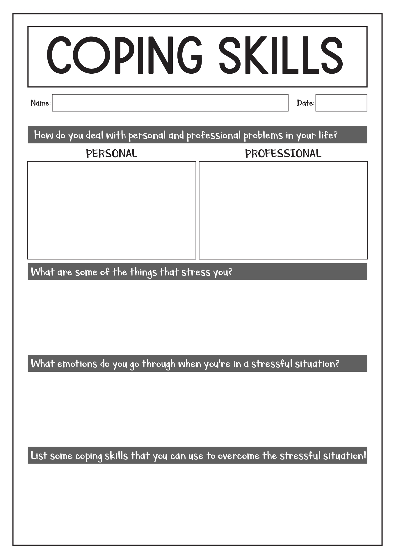Back To School All About Me Life Skill Worksheets Made By Teachers