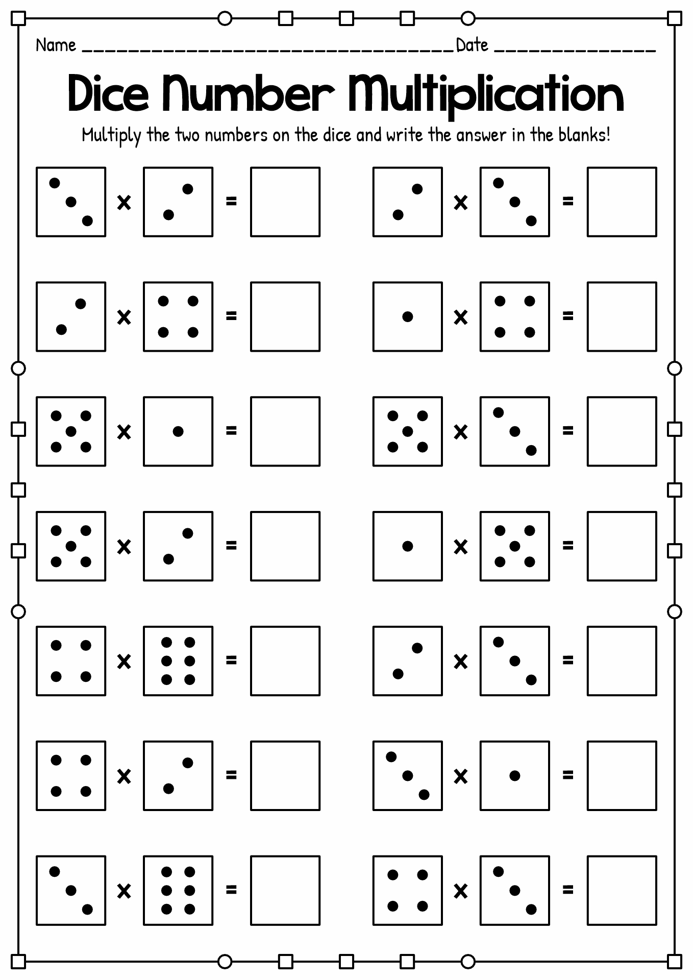 14 Dice Math Worksheets Free PDF At Worksheeto