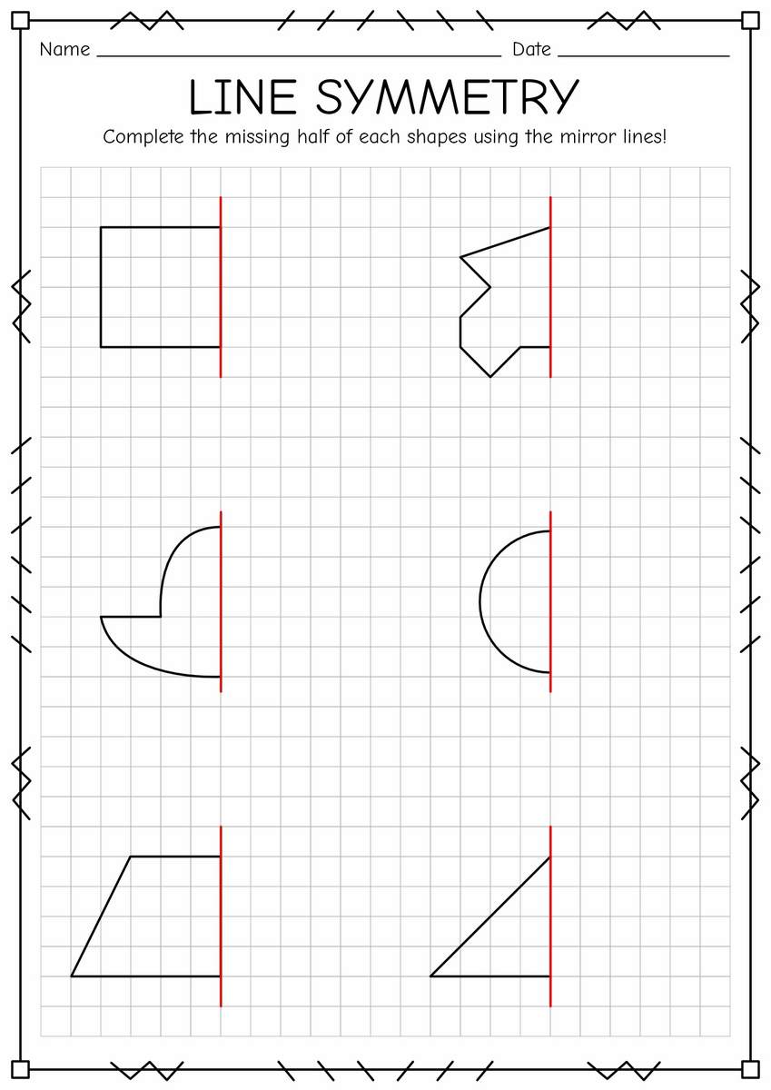 14 Lines Of Symmetry Worksheets Free PDF At Worksheeto Line Symmetry Sheet 12 Answers