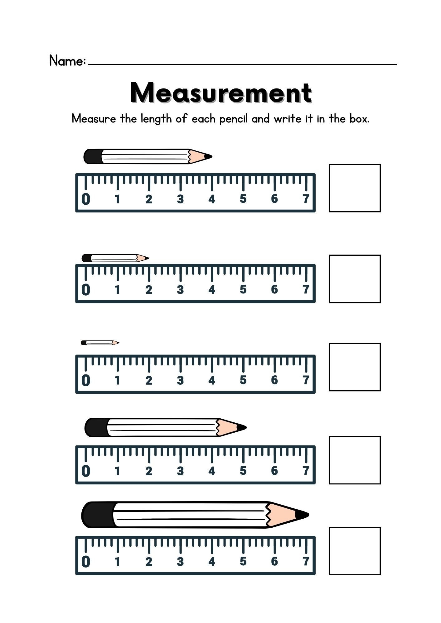 14 Printable Measuring With A Ruler Worksheets Etsy Israel
