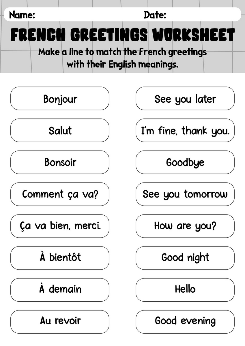 15 French Introductions Worksheet Free PDF At Worksheeto 15 French Introductions Worksheet Free PDF At Worksheeto