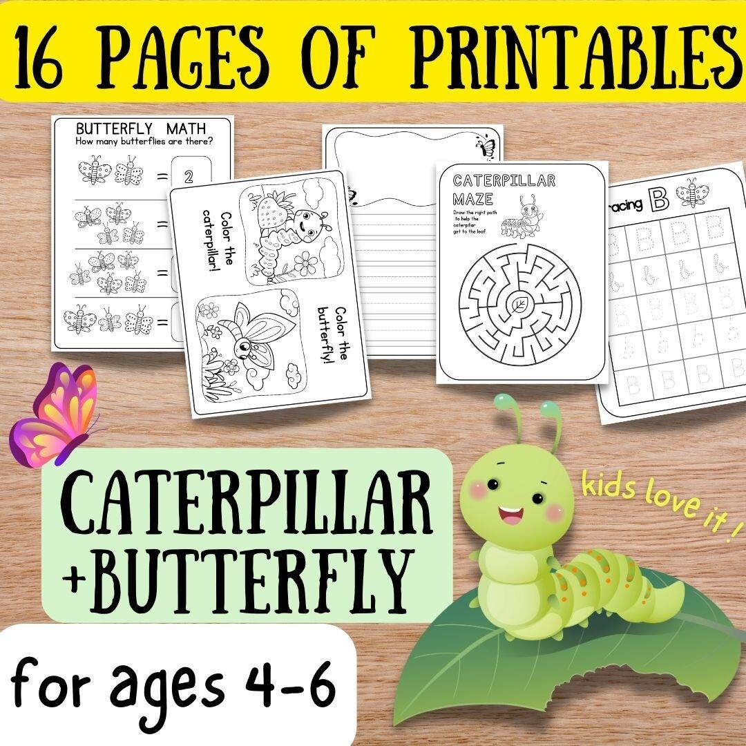 16 Pages Of Caterpillar And Butterfly Themed Printables Math English And Art Made By Teachers 16 Pages Of Caterpillar And Butterfly Themed Printables Math English And Art Made By Teachers