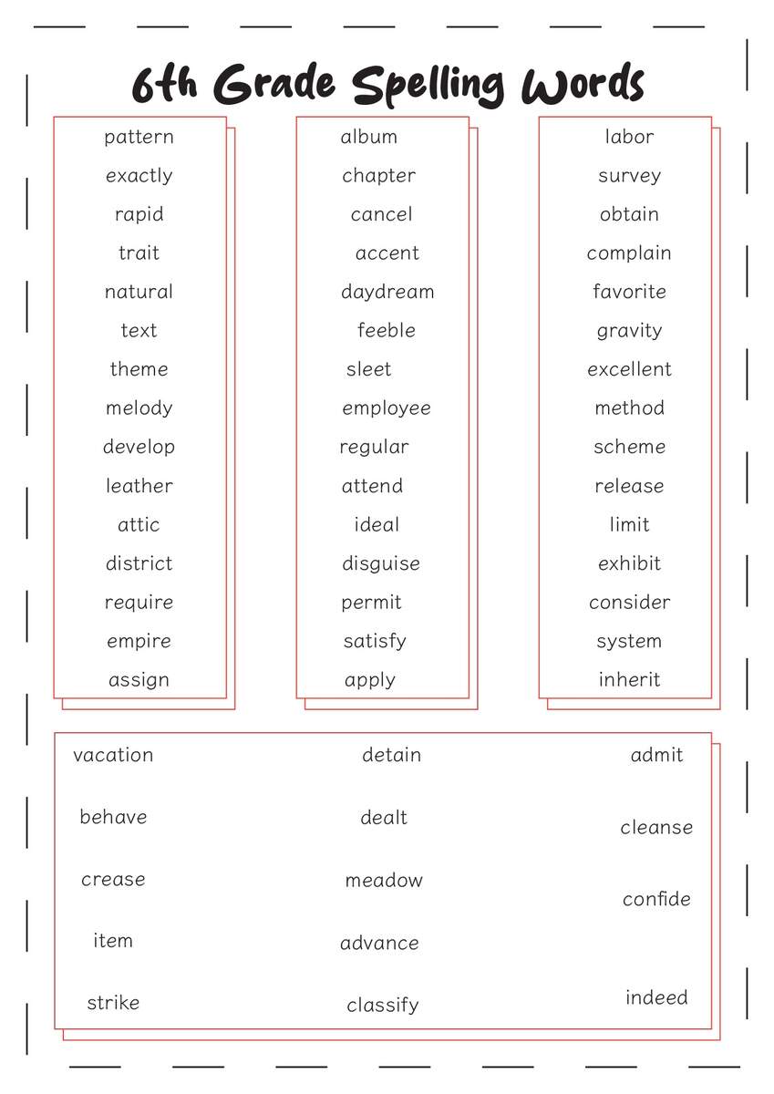 17 Sixth Grade Spelling Words Worksheets Free PDF At Worksheeto 17 Sixth Grade Spelling Words Worksheets Free PDF At Worksheeto