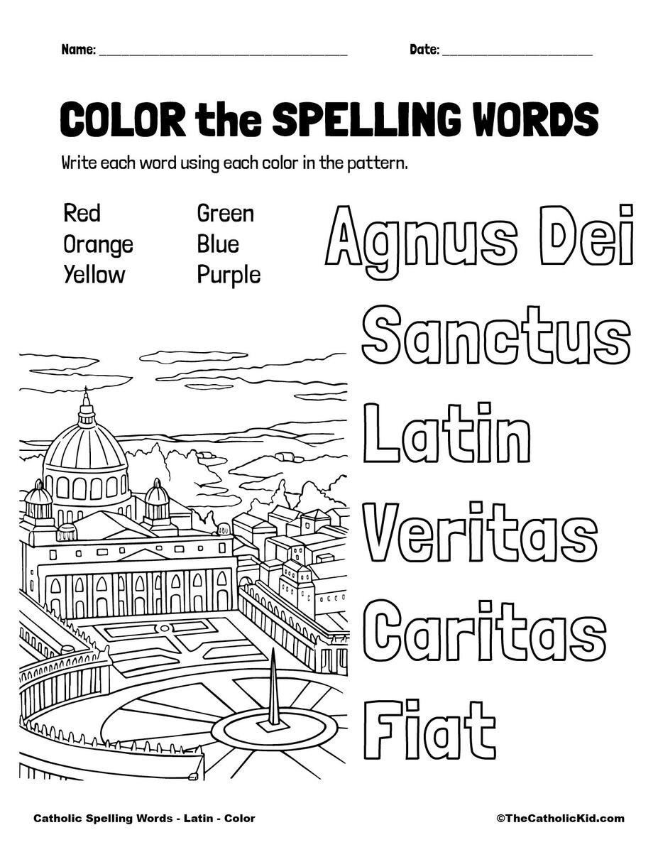 1st Grade Catholic Worksheets TheCatholicKid 21 Catholic Coloring Page Free PDF Printables