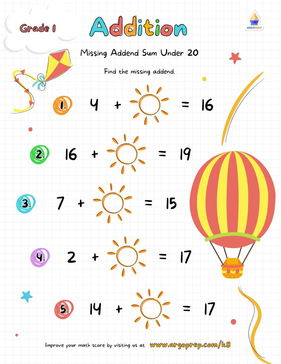 Missing Addend Worksheets Superstar Worksheets