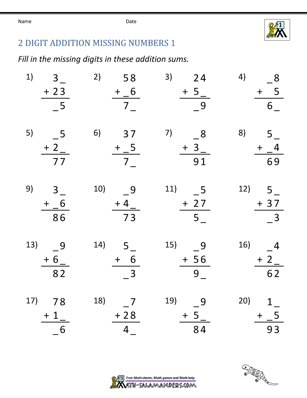 2 Digit Addition Worksheets Two Digit Addition Worksheets Printable 2 Digit Problems Free Printables Lettering SVG Files Tools Apps