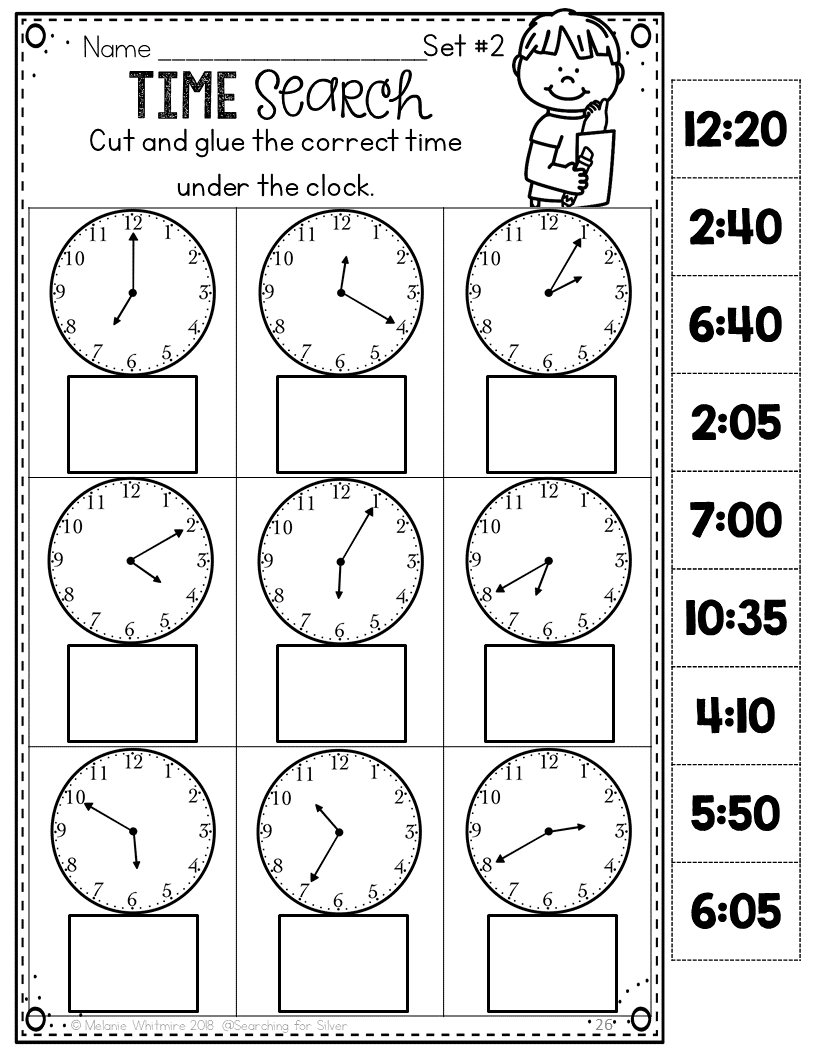 Telling Time Worksheets O Clock And Half Past