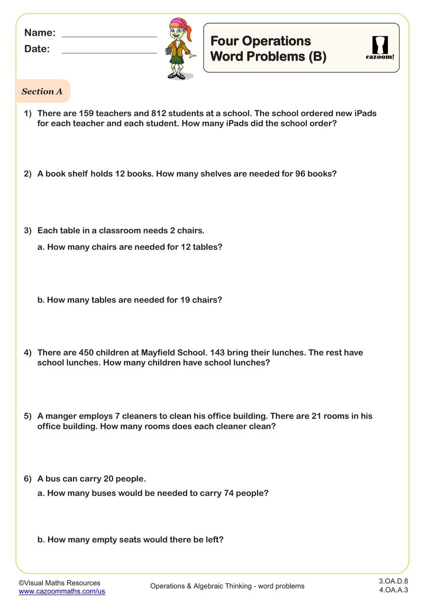 3 OA D 8 Worksheets Printable 3rd Grade Math Worksheets Cazoom Math 3 OA D 8 Worksheets Printable 3rd Grade Math Worksheets Cazoom Math