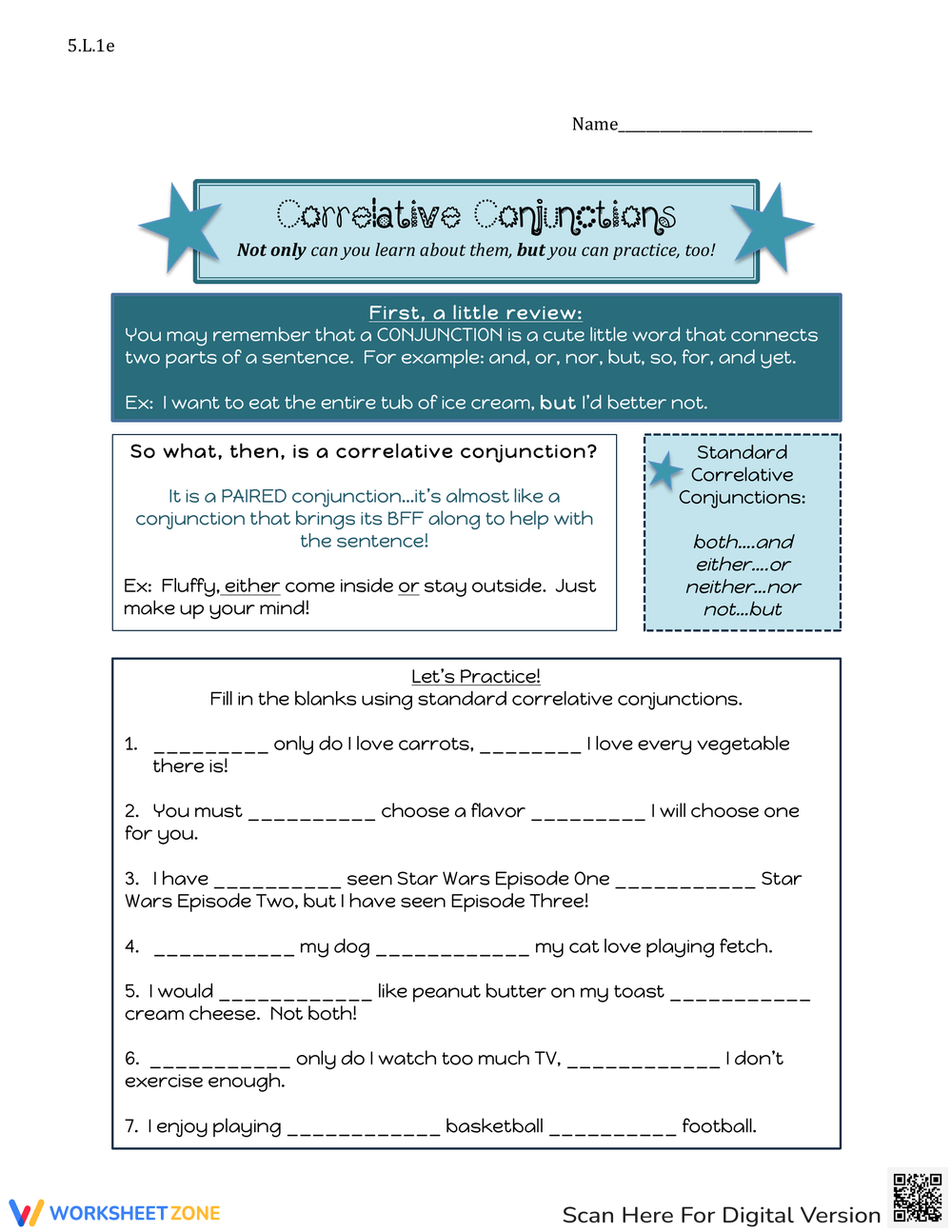 3rd Grade Correlative Conjunctions Worksheets Printable 3rd Grade Correlative Conjunctions Worksheets Printable