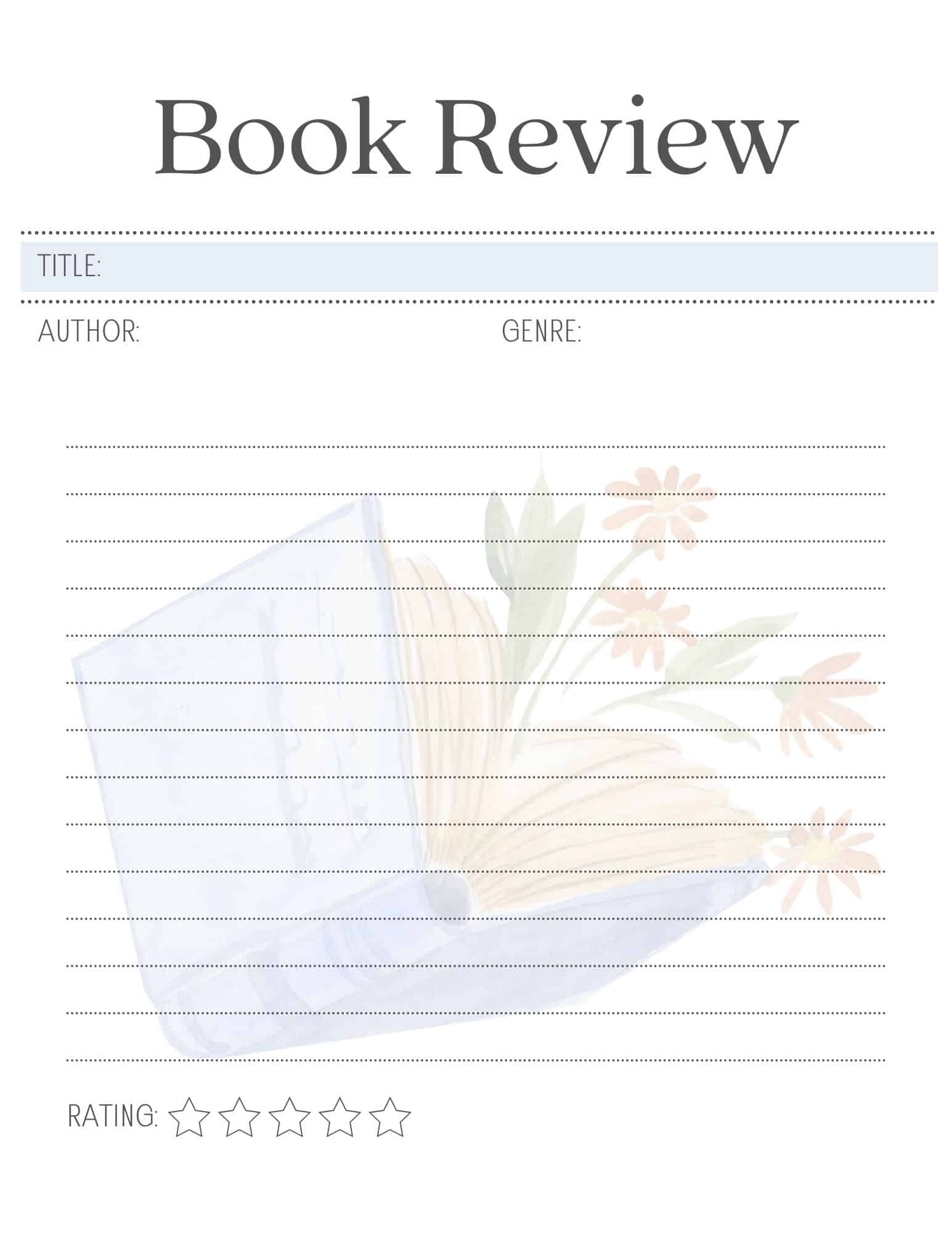 4 FREE Printable Book Review Worksheets My Printable Home 4 FREE Printable Book Review Worksheets My Printable Home