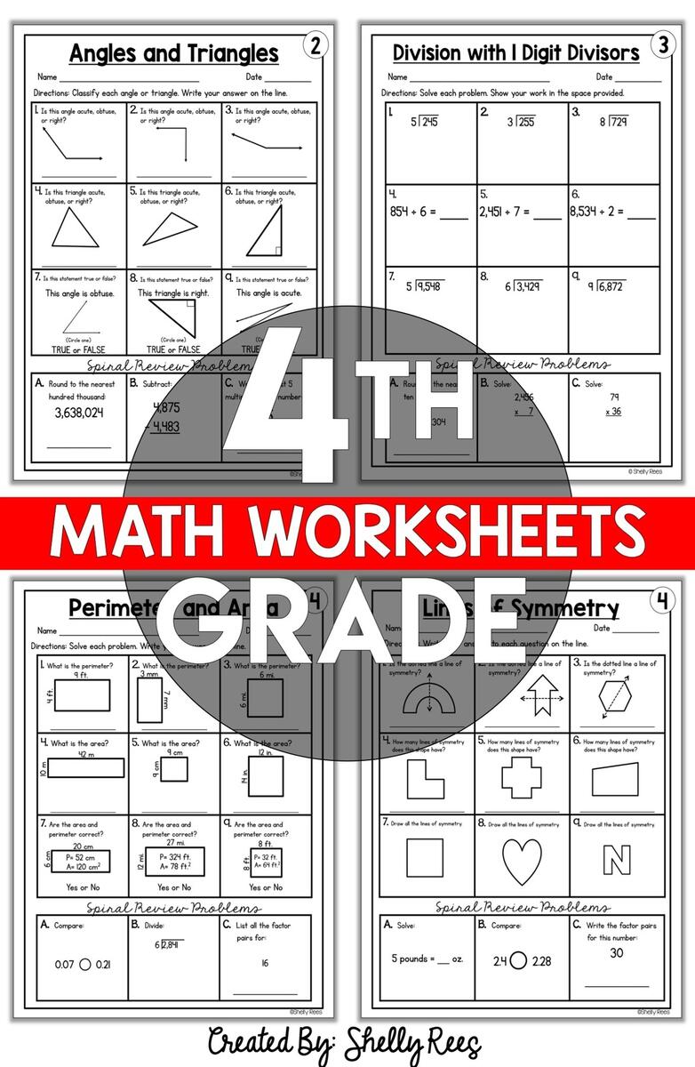 4th Grade Common Core Math Worksheets PRINTABLE Appletastic Learning 4th Grade Common Core Math Worksheets Common Core Math Assessments Made By Teachers