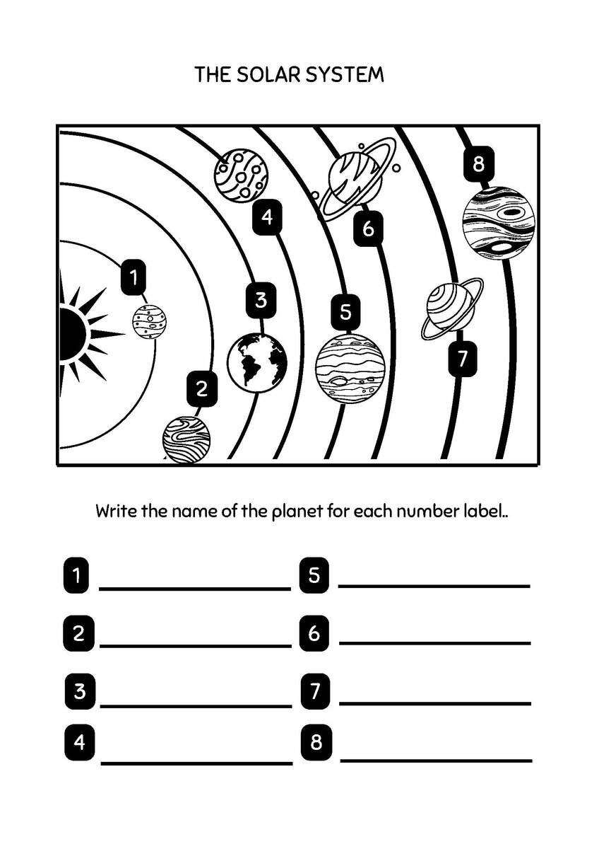 4th Grade Exciting Exercises Space Science Worksheets For Kids 3rd 4th Grade With Answer Key