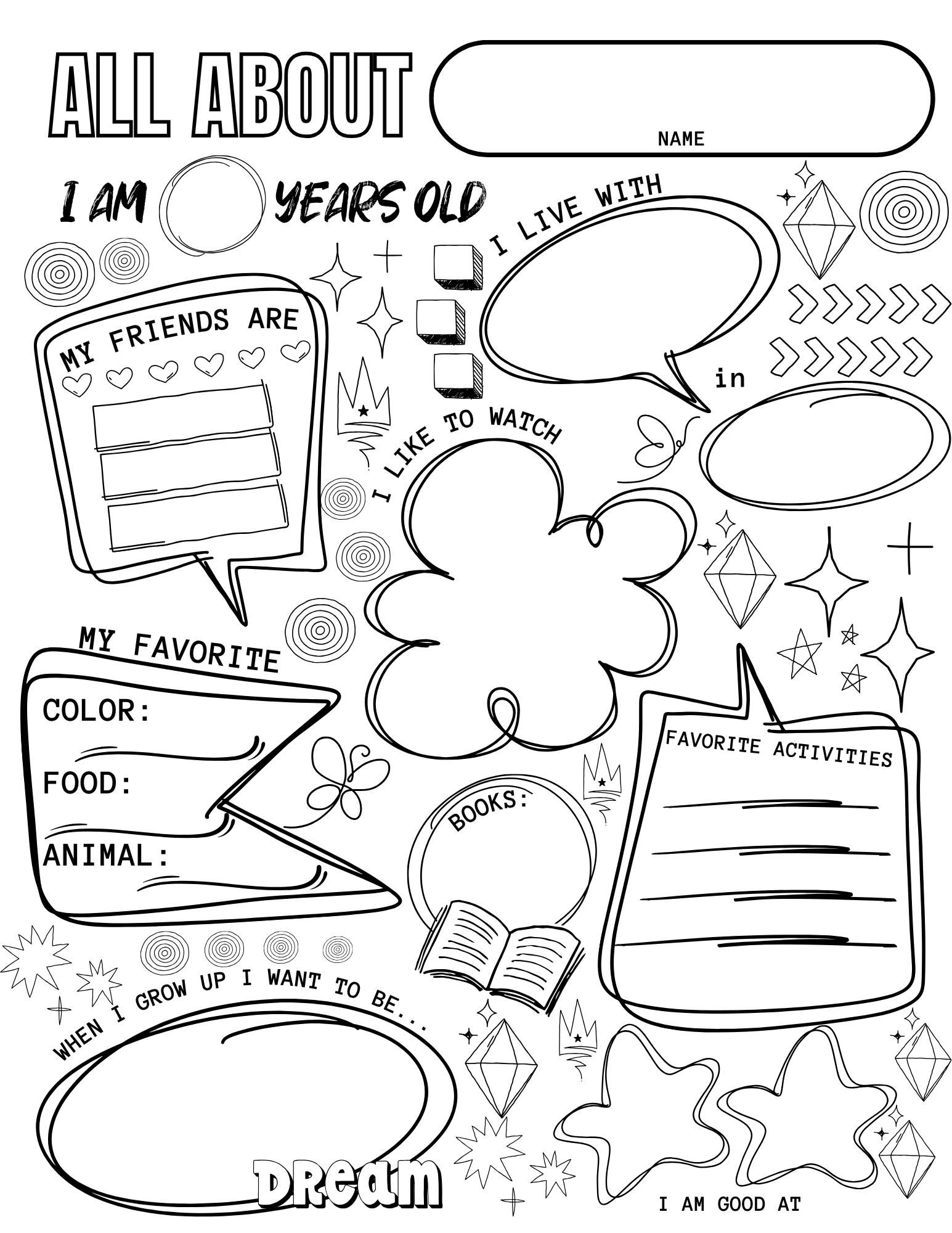 5 Free Printable Worksheets With All About Me Questions For Kids 5 Free Printable Worksheets With All About Me Questions For Kids
