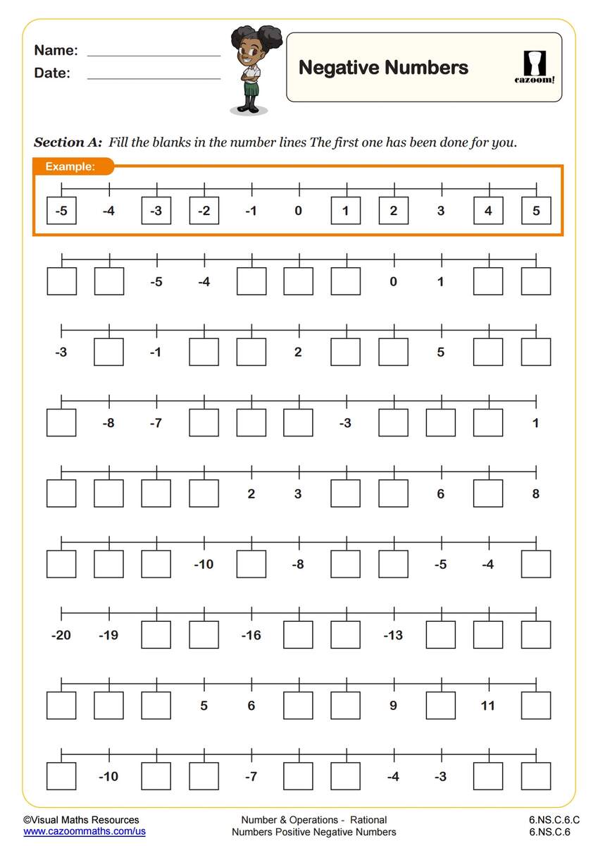 6 NS C 6 Worksheets Printable 6th Grade Math Worksheets Cazoom Math