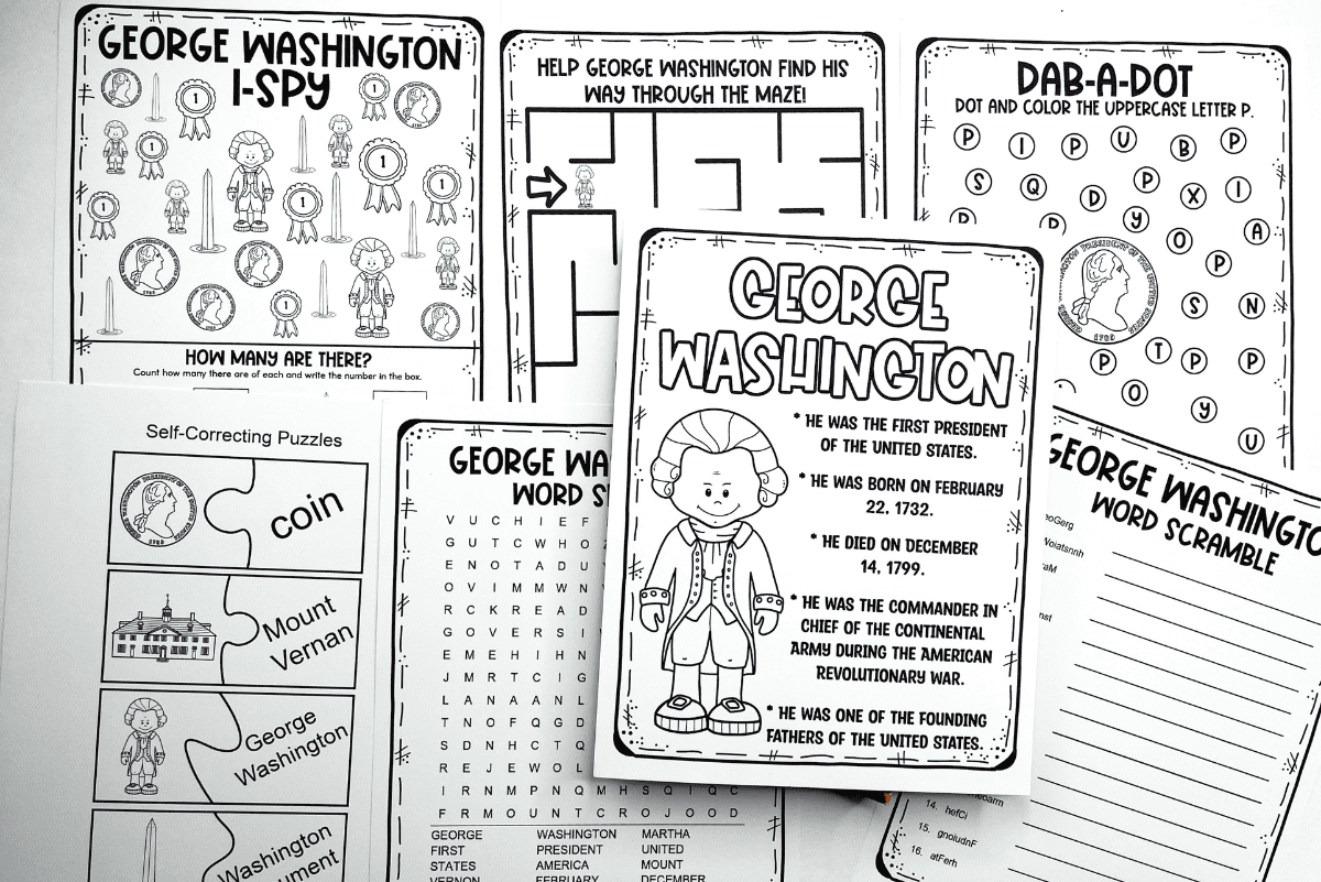 George Washington Worksheets Mamas Learning Corner