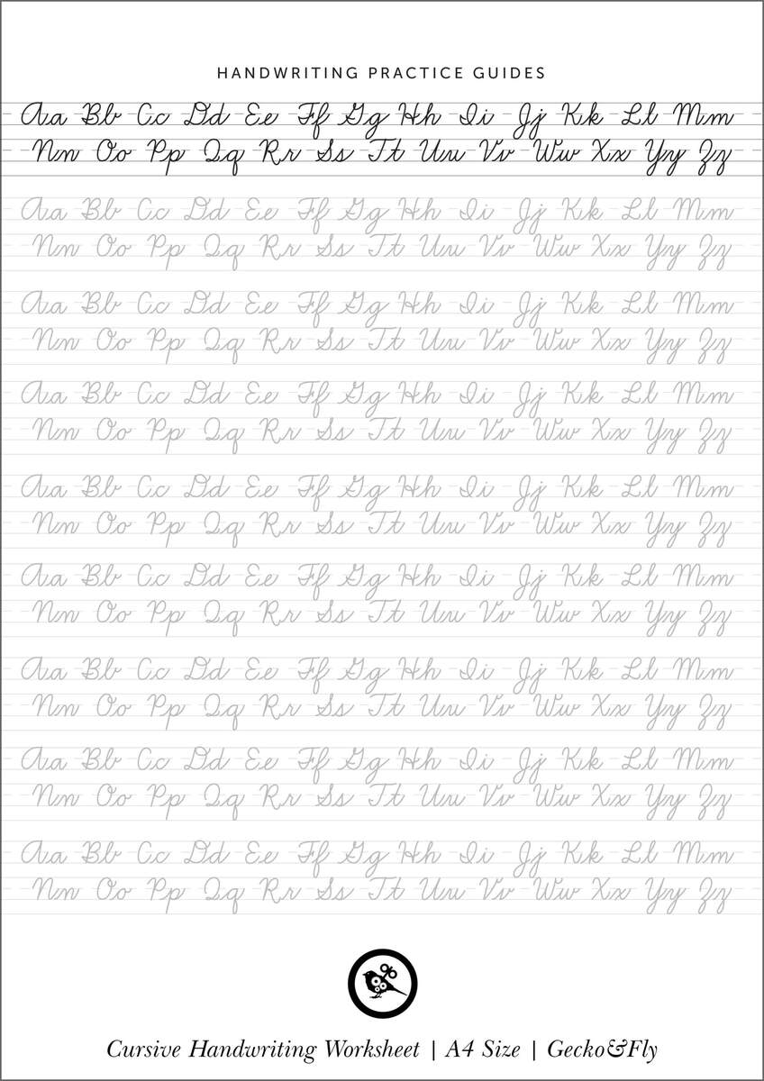 Free Custom Printable Handwriting Worksheet Templates Canva