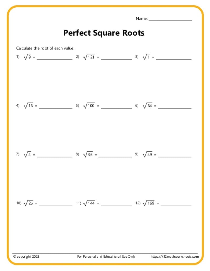 7th Grade Math Worksheets