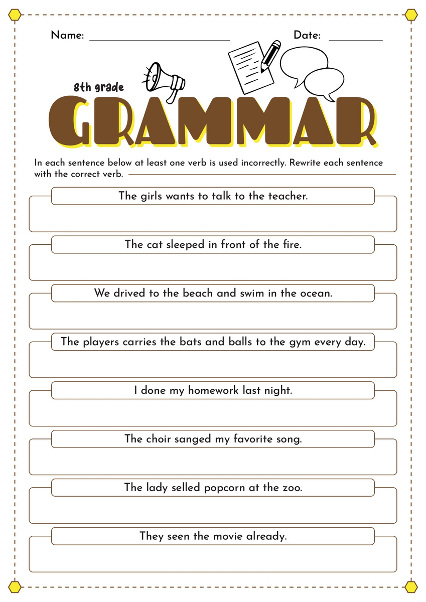 Interactive 8th Grade English Worksheets Engaging Exercises For Language Mastery