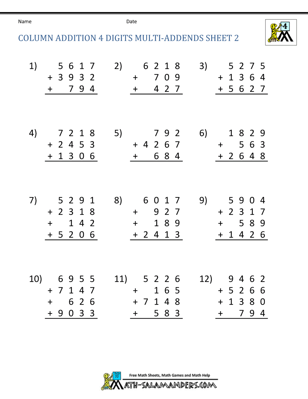 Addition And Subtraction Worksheets Superstar Worksheets