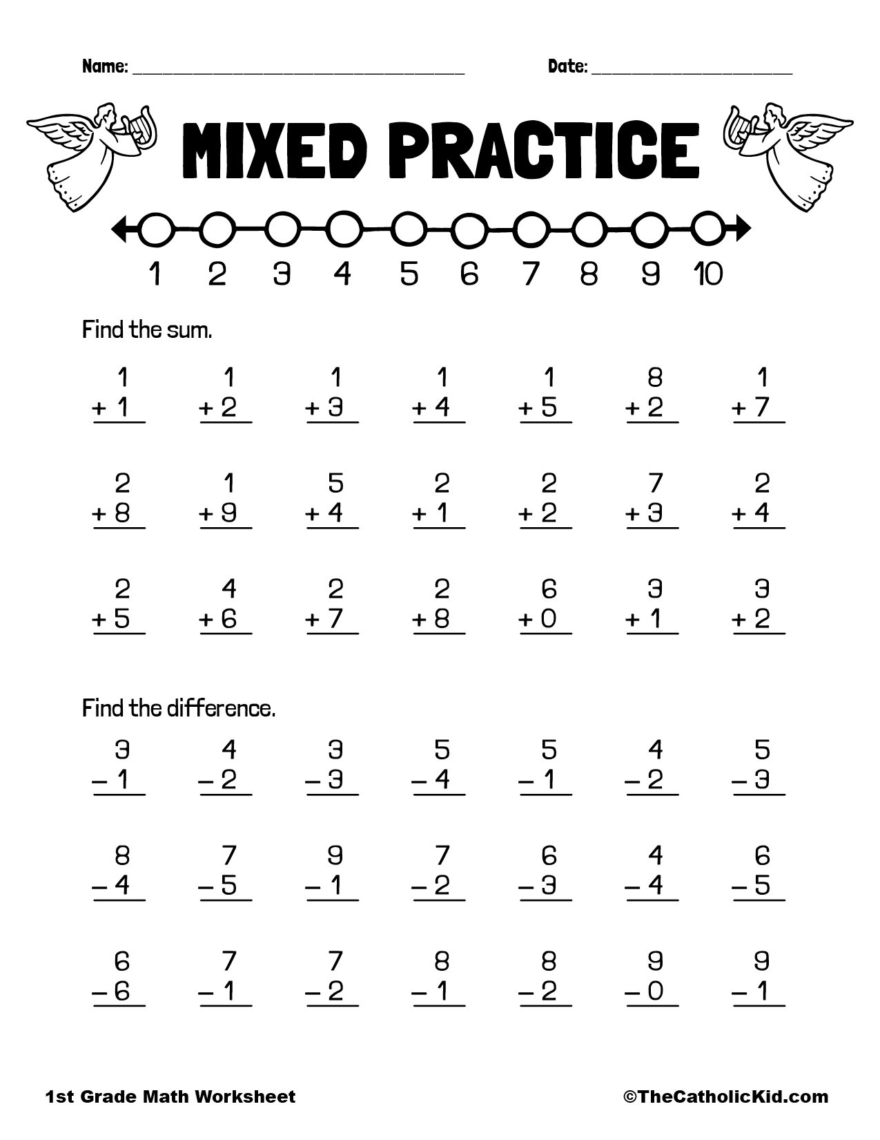 Math Review Addition Counting TheCatholicKid