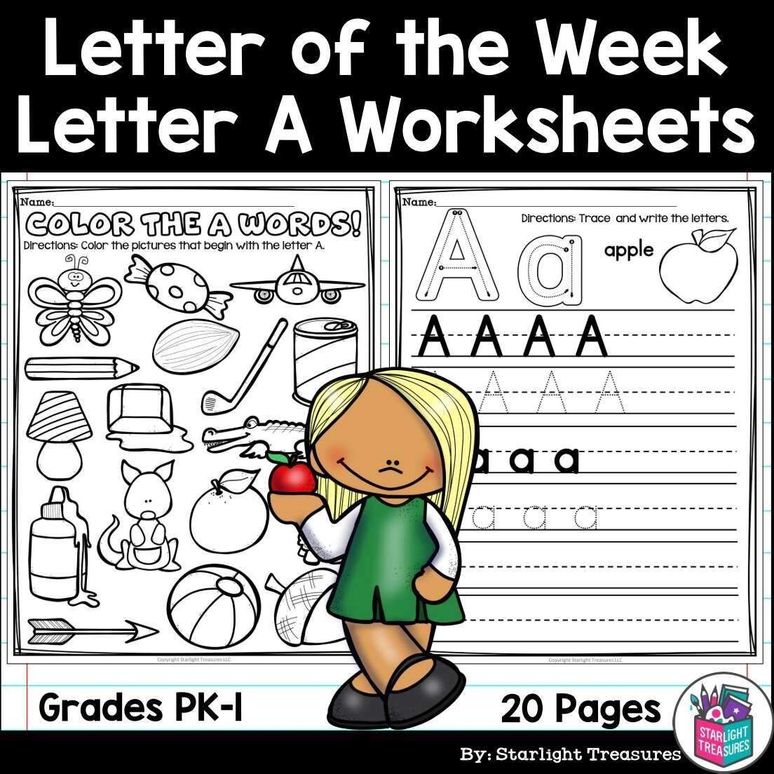 Alphabet Letter Of The Week Worksheets For Early Readers Letter A Made By Teachers