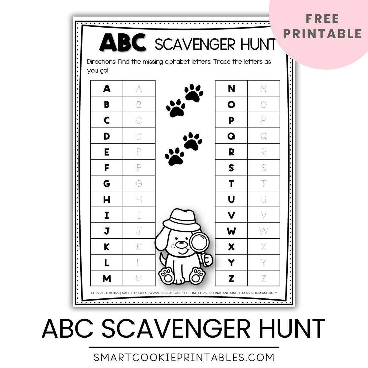 Alphabet Scavenger Hunt Free Letter Recognition Activity For Preschoolers Smart Cookie Printables Alphabet Scavenger Hunt Free Letter Recognition Activity For Preschoolers Smart Cookie Printables