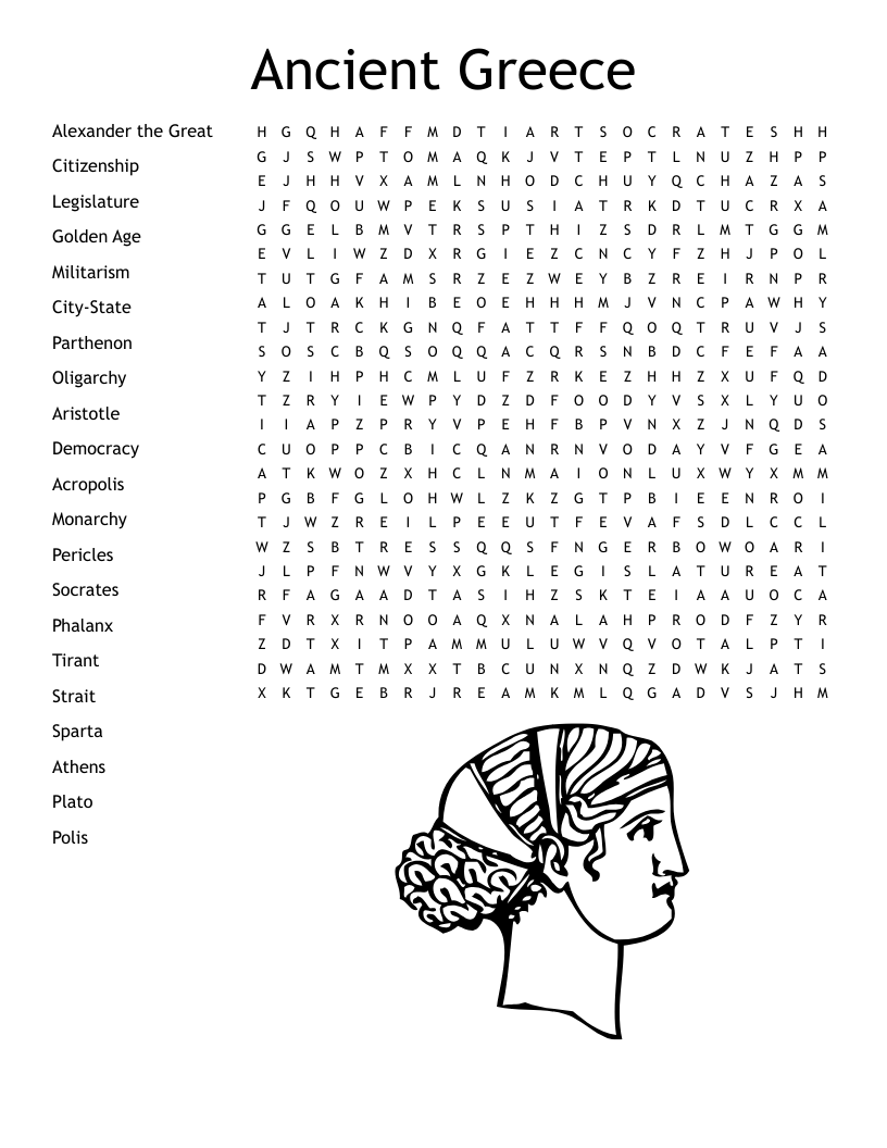 Ancient Greece Vocabulary Worksheet WordMint