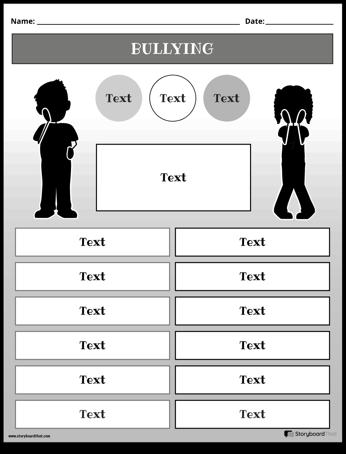 Anti Bullying Worksheets Activities Storyboard That 2025 Anti Bullying Prevention Month Activities Anti Bullying Worksheets Made By Teachers