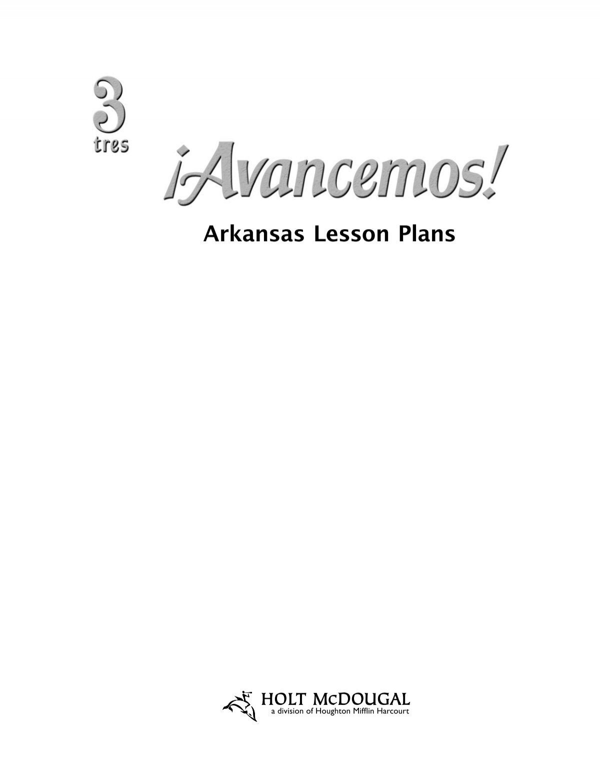 Avancemos Holt McDougal Houghton Mifflin Harcourt