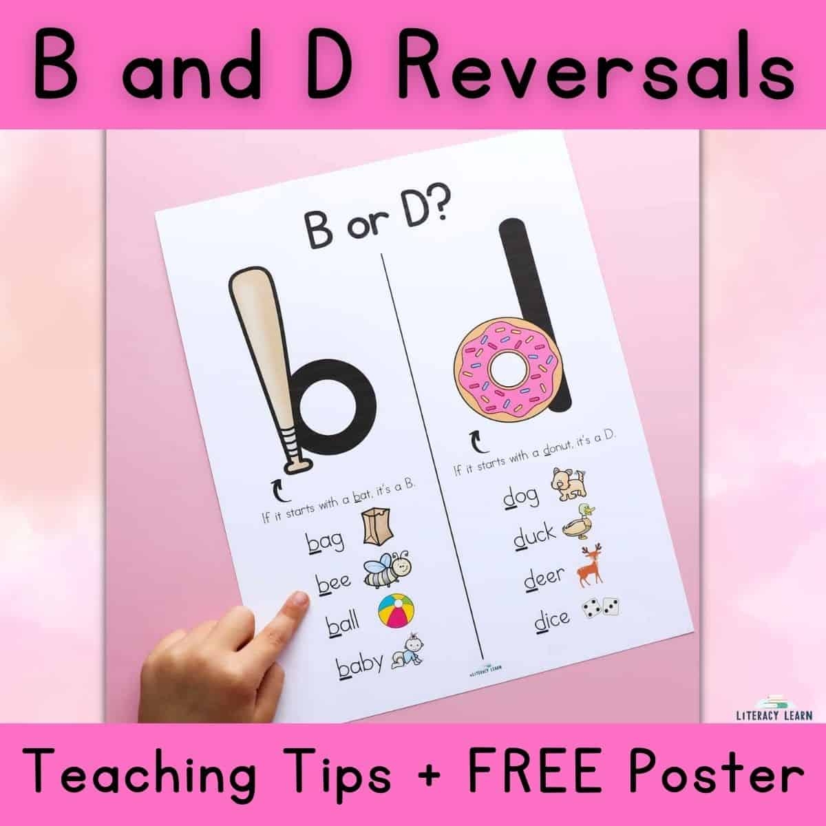 B And D Reversals Helpful Strategies FREE Poster Literacy Learn B And D Reversals Helpful Strategies FREE Poster Literacy Learn