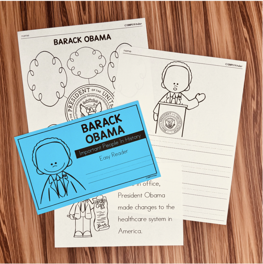 Barack Obama Easy Reader Activities Simply Kinder Printable Membership Barack Obama Easy Reader Activities Simply Kinder Printable Membership