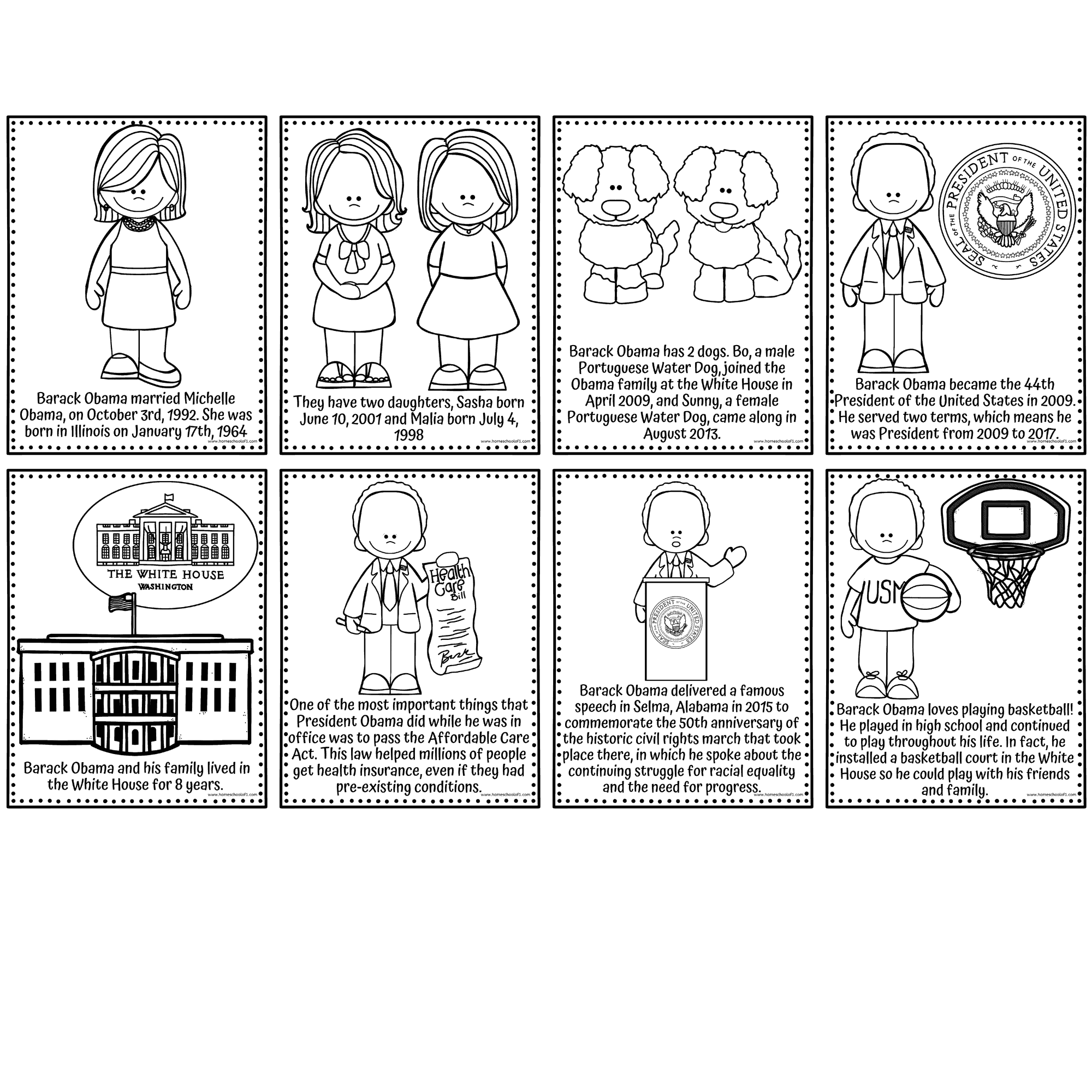 Barack Obama Printable Coloring Book Worksheets For Kids Barack Obama Printable Coloring Book Worksheets For Kids