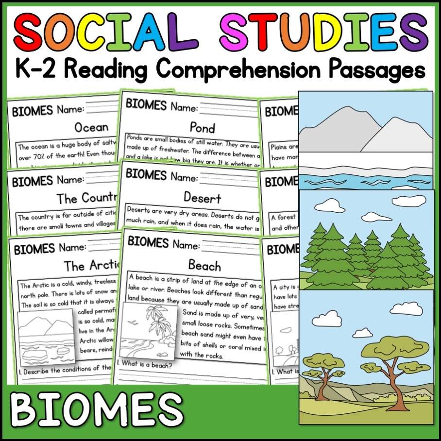 Biomes Social Studies Science Reading Comprehension Passages K 2 Made By Teachers