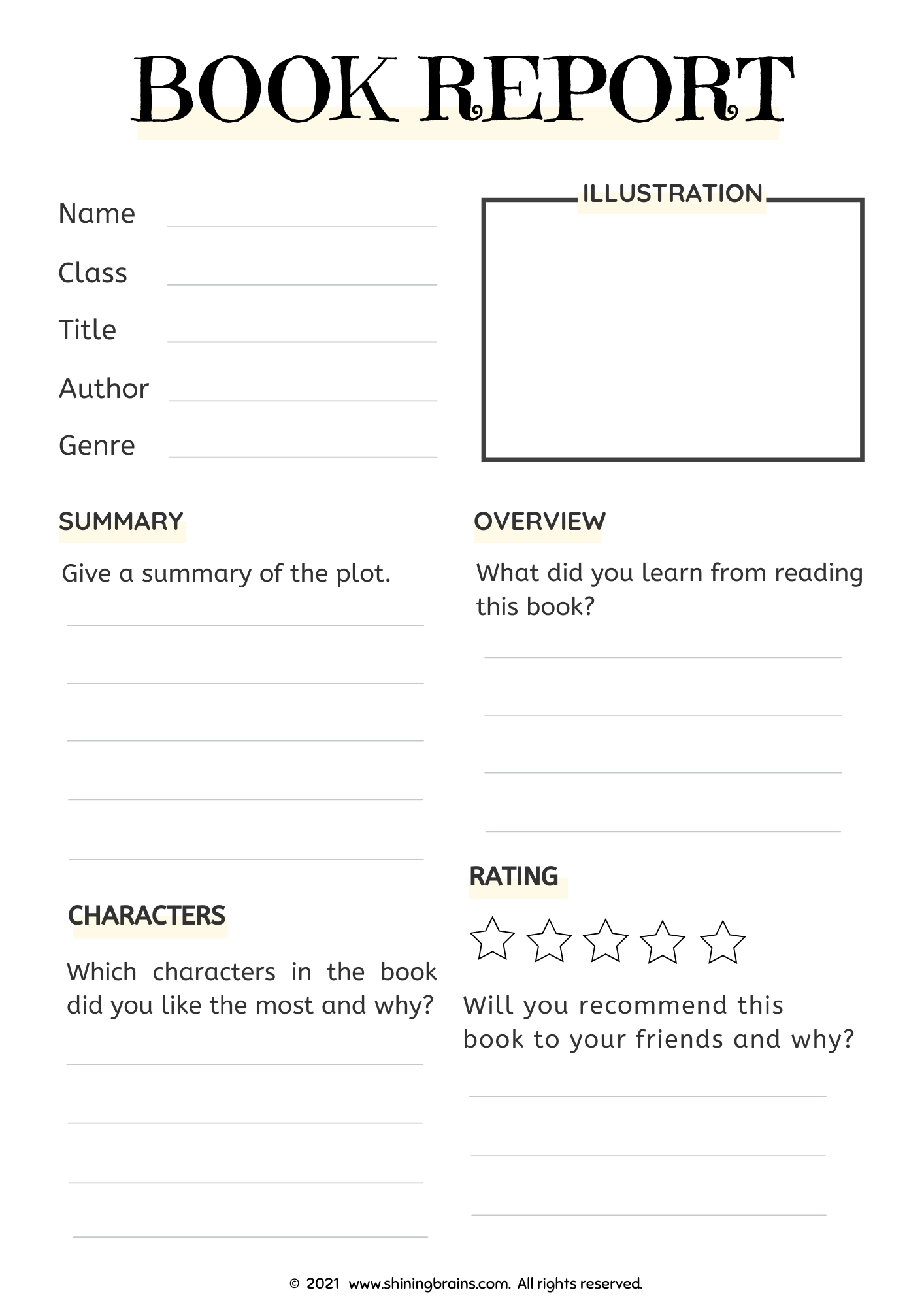 Third Grade Book Report Worksheets Free Homeschool Deals