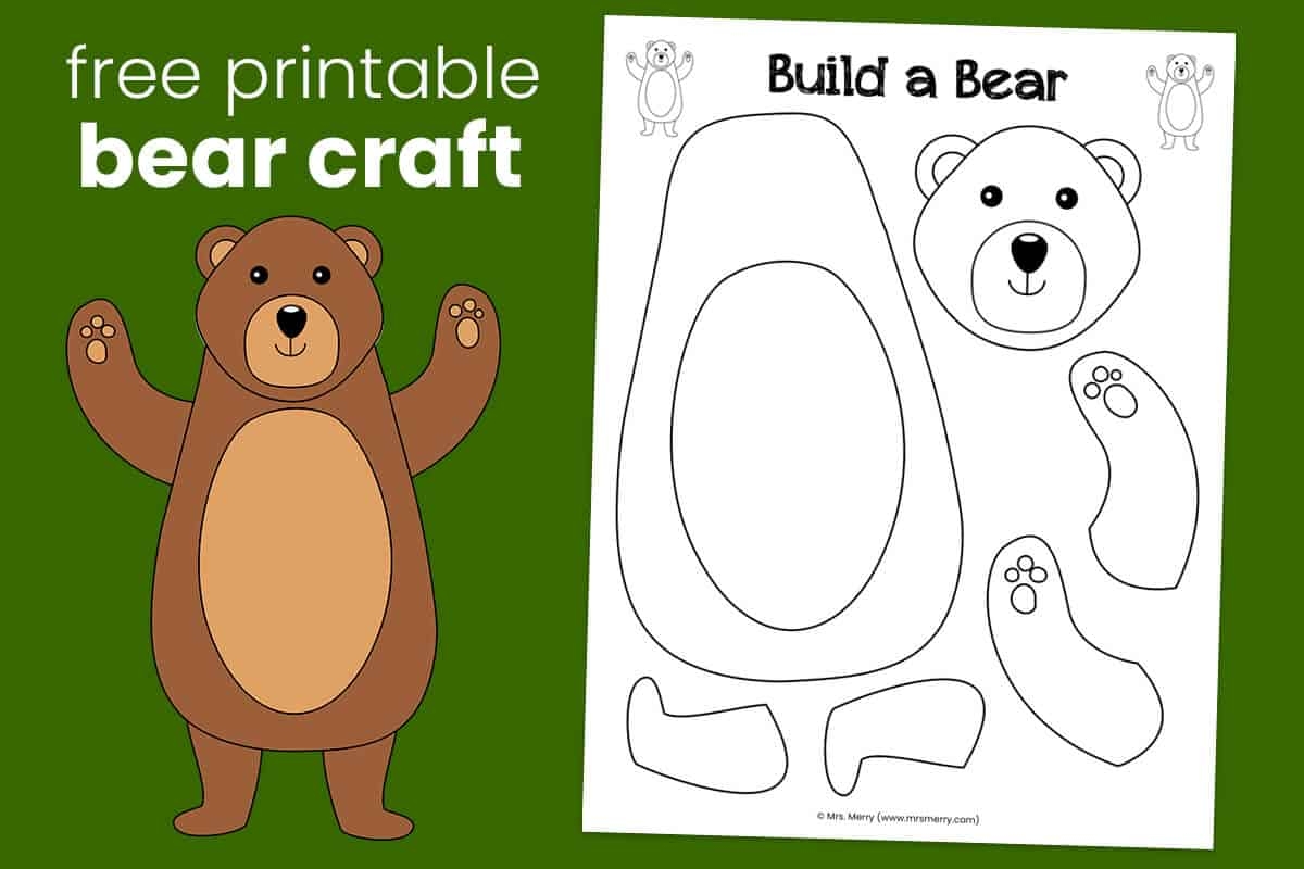 Build A Bear Craft For Kids Free Printable Mrs Merry