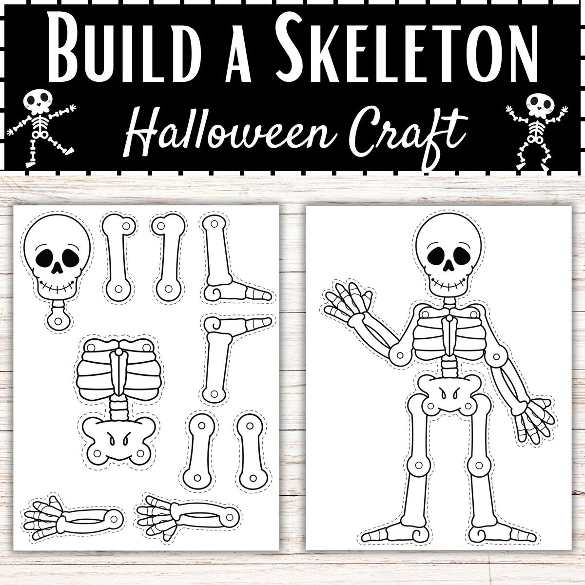 Build A Skeleton Cinco De Mayo Crafts Create A Skull Halloween Scissor Practice Skills Made By Teachers