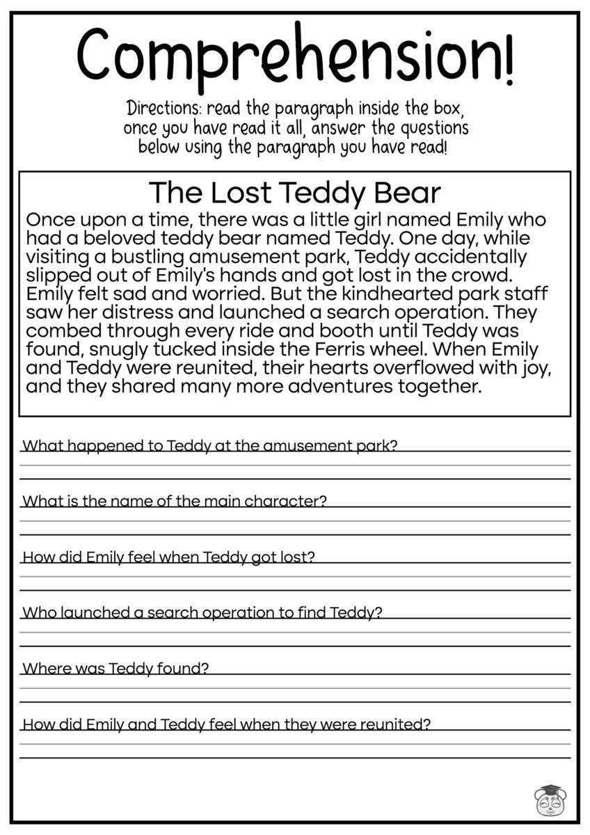 Buy 5 Printable Reading Comprehension English Worksheets Ages 4 7 KG1 To Grade 2 Online In India Etsy Buy 5 Printable Reading Comprehension English Worksheets Ages 4 7 KG1 To Grade 2 Online In India Etsy