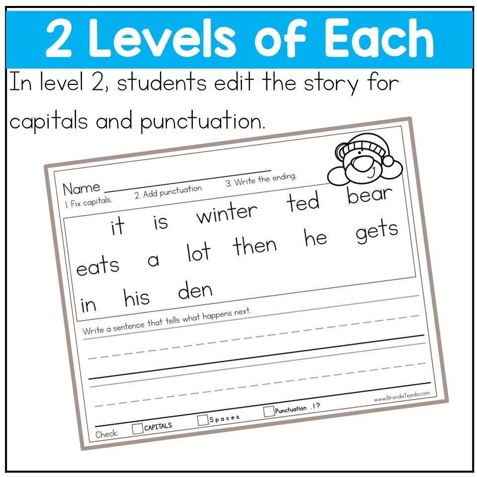 Capitalization And Punctuation Worksheets Sentence Editing And Structure Winter Tejeda S Tots Capitalization And Punctuation Worksheets Sentence Editing And Structure Winter Tejeda S Tots