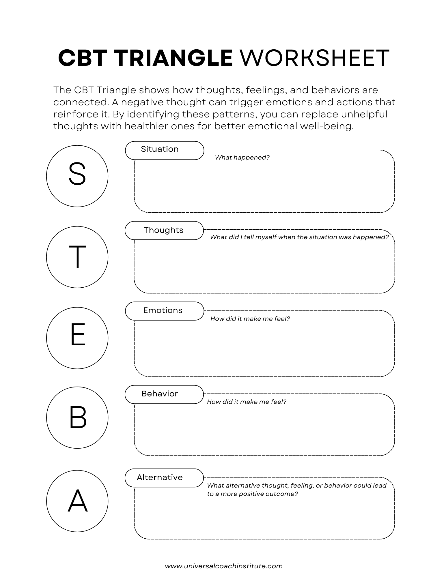 Therapy Worksheets CBT Worksheets Trust Mental Health