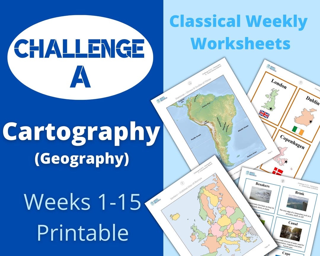 Challenge A Weeks 1 15 Cartography Geography Classical Weekly Worksheets Etsy Finland Challenge A Weeks 1 15 Cartography Geography Classical Weekly Worksheets Etsy Finland