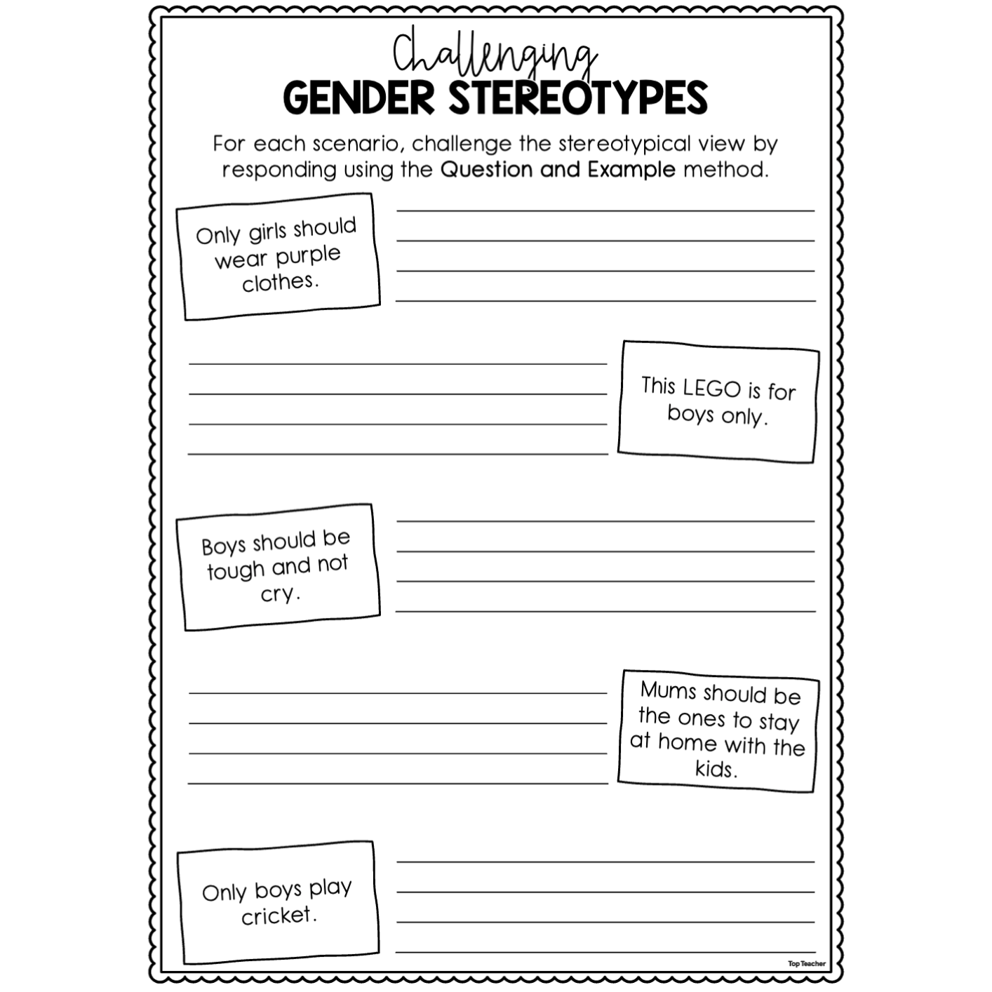 Challenging Gender Stereotypes Worksheet Top Teacher Lesson 5 Stereotypes Naomi O Brien Read Like A Rockstar