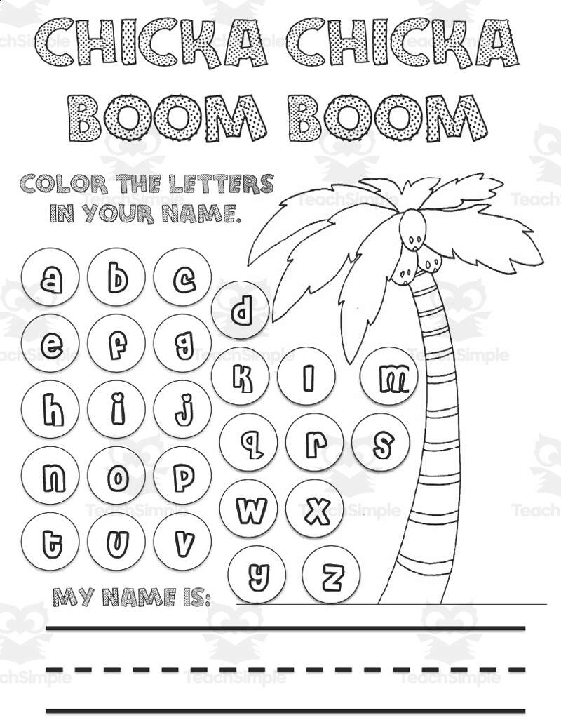 Chicka Chicka Boom Boom Literacy Math Activity By Teach Simple Chicka Chicka Boom Boom Literacy Math Activity By Teach Simple