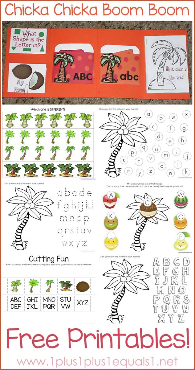 Chicka Chicka Boom Boom Theme Printables Chicka Chicka Boom Boom Printable Tree Instant Download