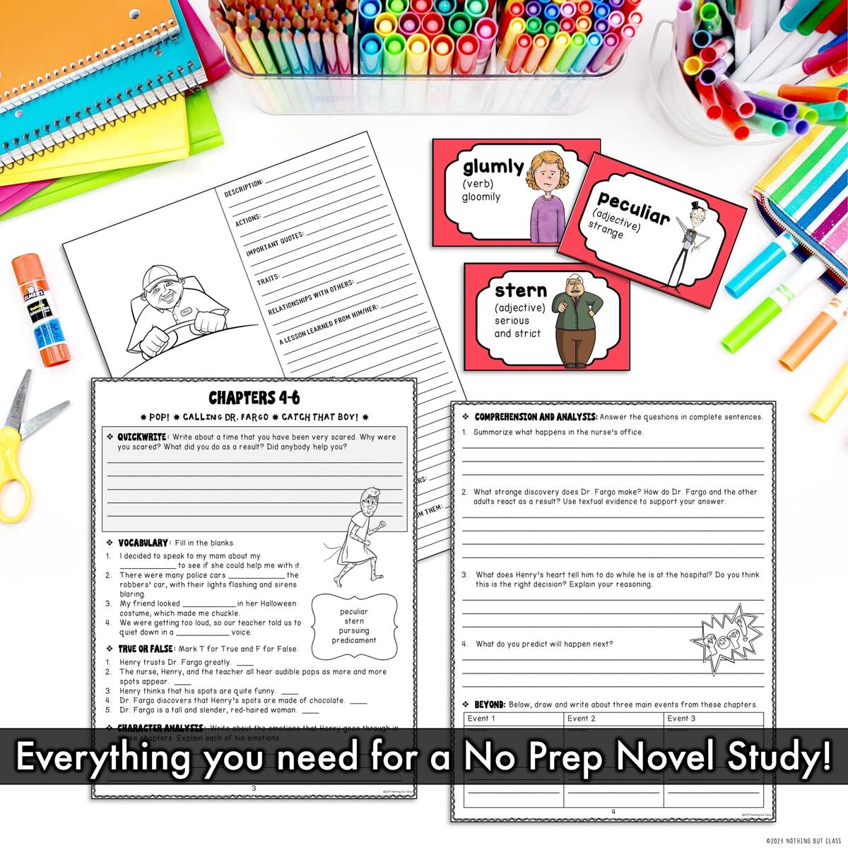 Chocolate Fever Novel Study Unit Comprehension And Vocabulary With Activities And Tests Made By Teachers