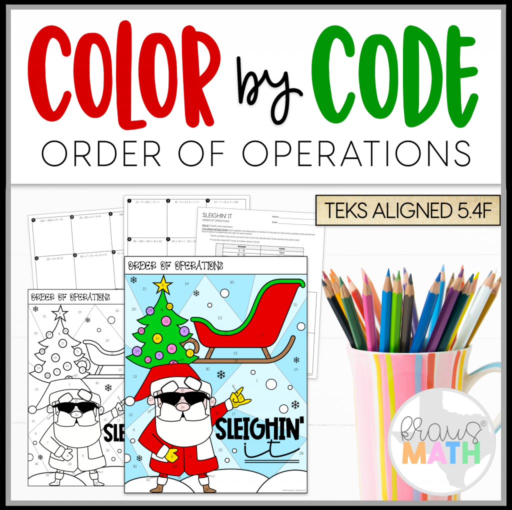 Christmas Color By Number Order Of Operations Kraus Math Worksheets Library Christmas Color By Number Order Of Operations Kraus Math Worksheets Library