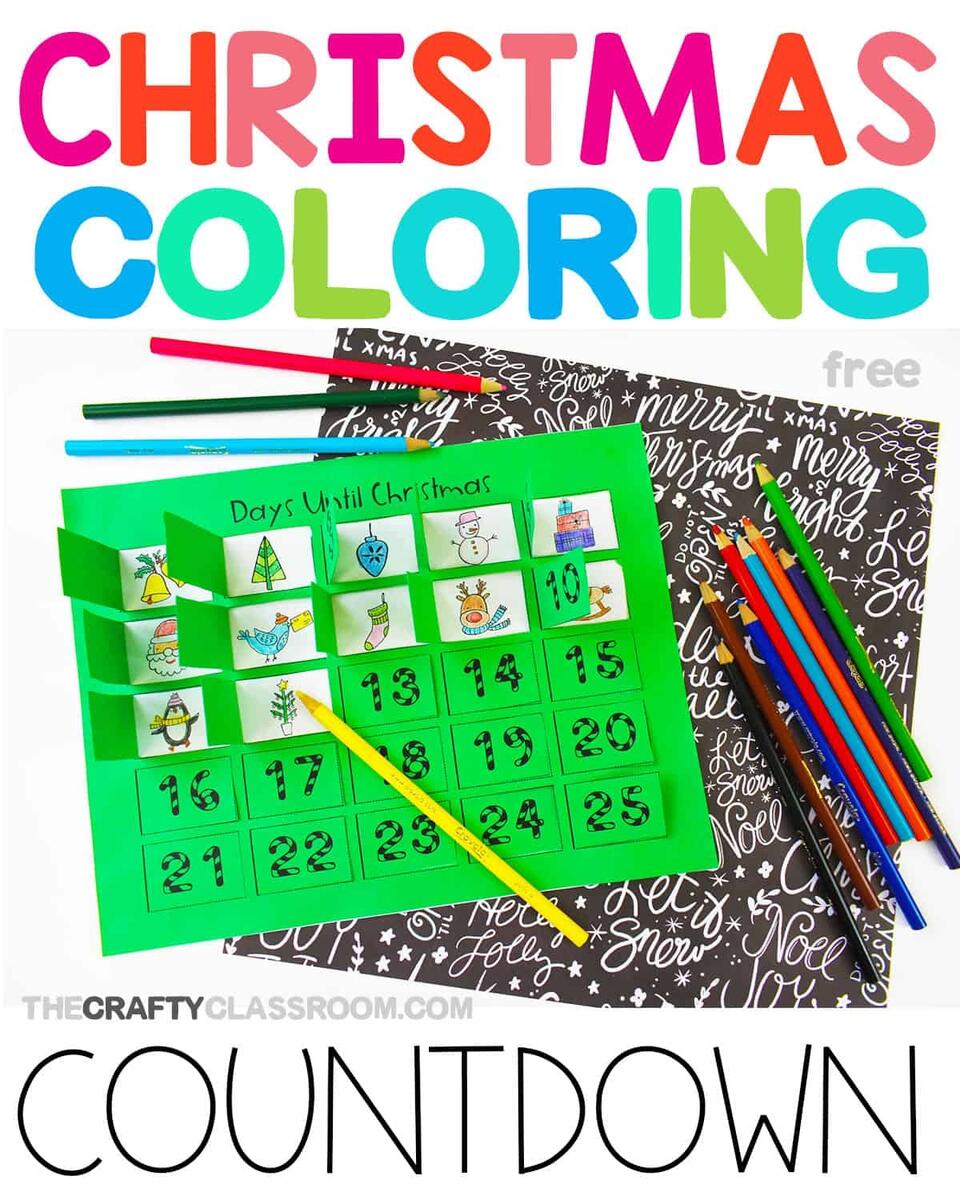 Christmas Coloring Countdown Printable The Crafty Classroom