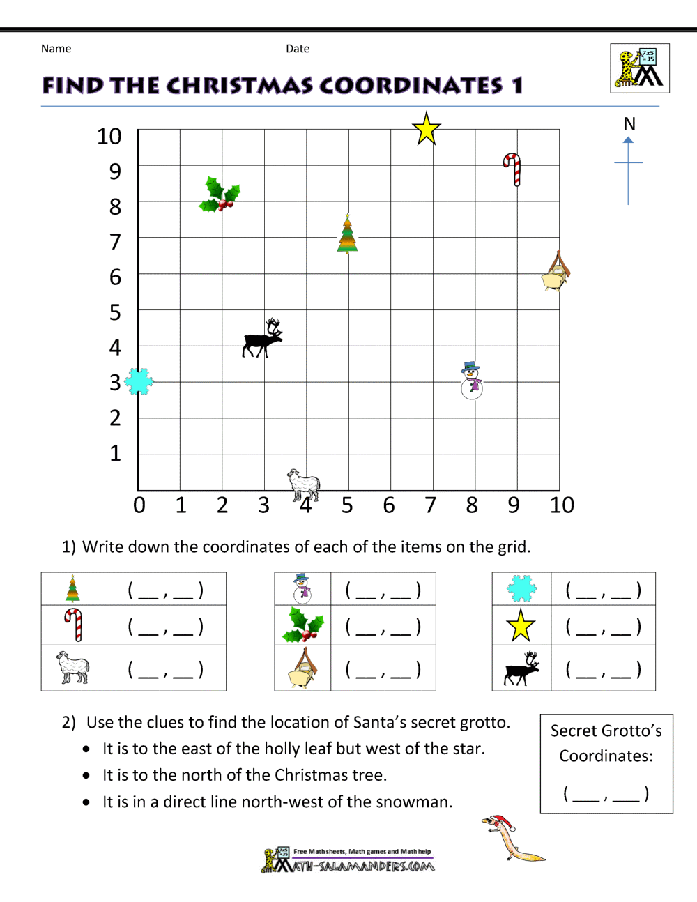 Christmas Math 5th Grade Worksheets