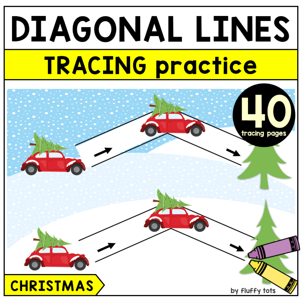 Christmas Pre Writing Tracing Printables FREE 5 Pages Of Diagonal And Zigzag Lines Tracing FluffyTots